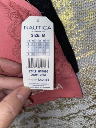 NÁUTICA 2PACK INTIMATES LOUNGE COMFORT BRAS SIZE MEDIUM RETAIL $42 BEAUTIFUL NEW