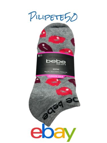 Bebe Logo Sport Socks Logo Patterns Multicolor Size 4 -10~8 Pair in each Pack-