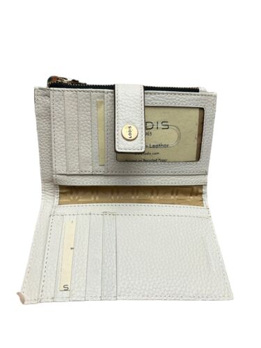 LODIS Coin Purse Bifold Card Wallet Yvory  Genuine Leather-ABSOLUTELY BEAUTIFUL!