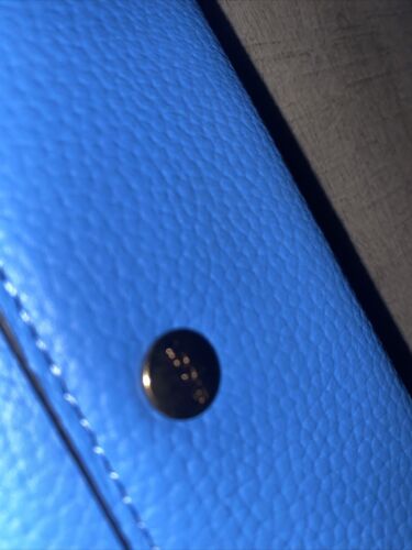 LODIS BLUE Kate Classic Pebbled Leather RFID Slim Large Flap Snap Wallet~UNIQUE