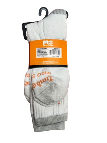 TIMBERLAND  MEN'S PERFORMANCE HEAVYWEIGHT BOOT SOCKS, 2PK  WHITE REINFORCED