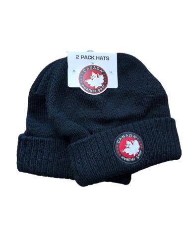 CANADA WEATHER GEAR KNIT 2 PACK BEANIE HAT SUPER WARM FOR THOSE COLD COLD DAYS~