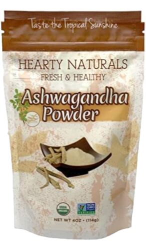 Ashwagandha Powder Organic Non GMO, 4 oz Superfood Adaptogen Herbal Supplement