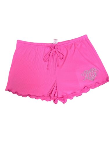 Juicy Couture Sleepwear 2pc Set JC1921A Size L~ Pink With Rhinestones NWT~SEXY!