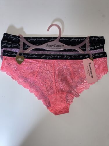 JUICY COUTURE~3 Pk  WOMEN’S BIKINI PANTIES~MULTICOLOR~ JC9254~ALL SIZES~SEXY!