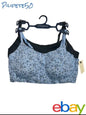 Lucky Brand~2 Pack Seamless Laser Cut Bras Black/Blue Floral ~LV19051~XL~UNIQUE!