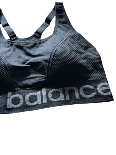 NEW BALANCE Medium Impact Sports Bra Style R000300~ Size XL~BLACK~ EXCELLENT FIT