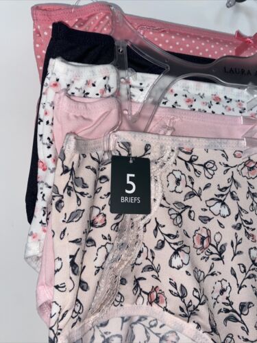 LAURA ASHLEY~5 Pack FIT PANTIES~MULTICOLOR~STYLE # LS7684~ALL SIZES~GREAT FIT!