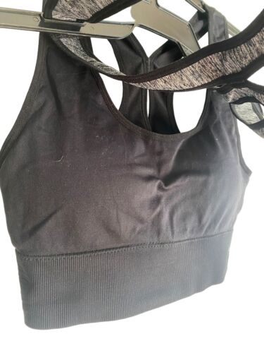 RBX Sport Bras 2 Pack Racer Back~Multicolor~Size Medium~Style: CR4207~REAR FIND!