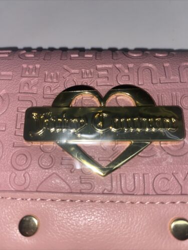 JUICY COUTURE BLUSH PINK~GLAM ELONGATED FLAP WALLET~CLUTCH STAMPED~JUST FOR YOU!