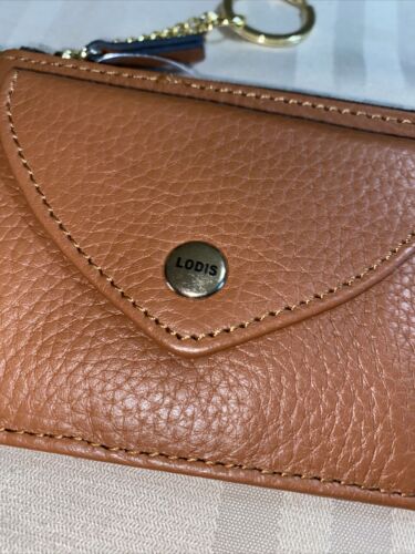 LODIS Coin Purse  Wallet Brown Cognac Genuine Leather - ABSOLUTELY BEAUTIFUL!!!