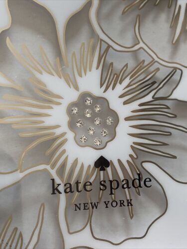 Kate Spade New York Protective Case iPhone 13 ProMax Floral White Rhinestone NEW
