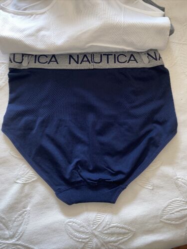 NAUTICA INTIMATES NT4013 3PKD MF SEAMLESS SHAPING BRIEF PANTIES GREAT FIT! NWT
