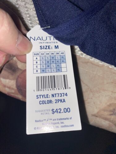 NÁUTICA 2PACK INTIMATES LOUNGE COMFORT BRAS SIZE MEDIUM RETAIL $42 BEAUTIFUL NEW
