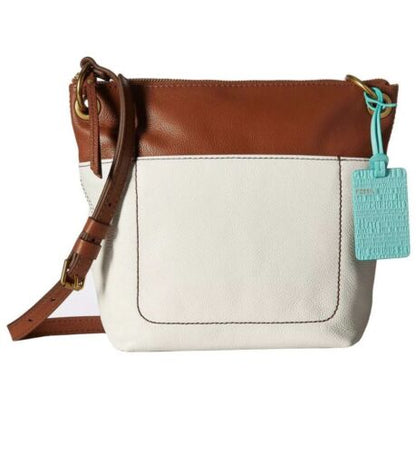 Fossil Keely Crossbody Handbag Bone & Brown ZB6933103 $168 NWT