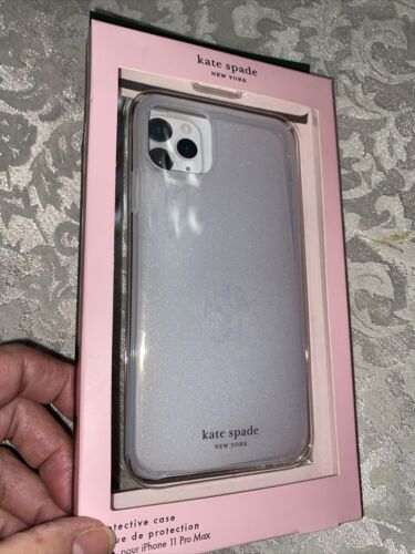 Kate Spade Phone Case Protective Hardshell Case iPhone11 Pro Max White Glitter