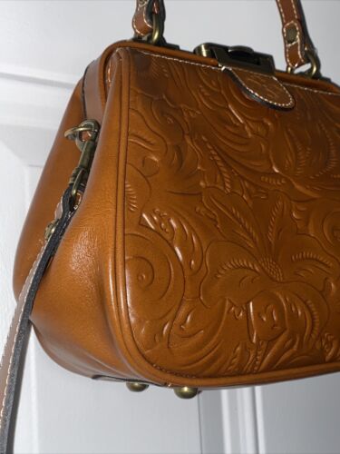 Patricia Nash Gracchi Satchel Florence Floral Embossed Leather Bag NEW -CLASSY!