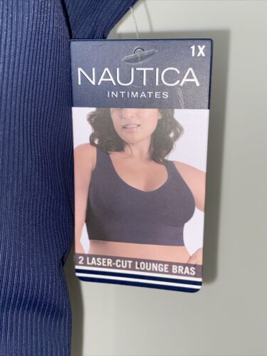 NÁUTICA 2PACK INTIMATES LOUNGE SIZE 1XL BRAS LASER CUT -NT6265 -BEAUTIFUL!
