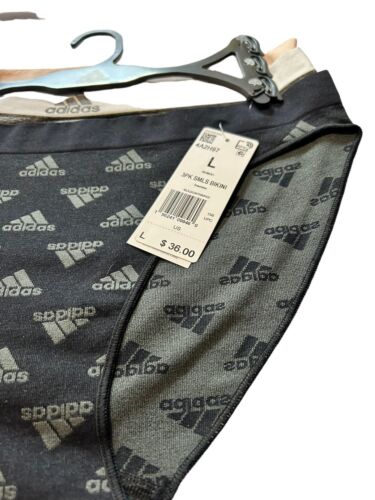 Adidas Women's 3-PK~ Bikini Briefs~ Multicolor~ 4A2H97 (Size L) NWT~MSRP $36