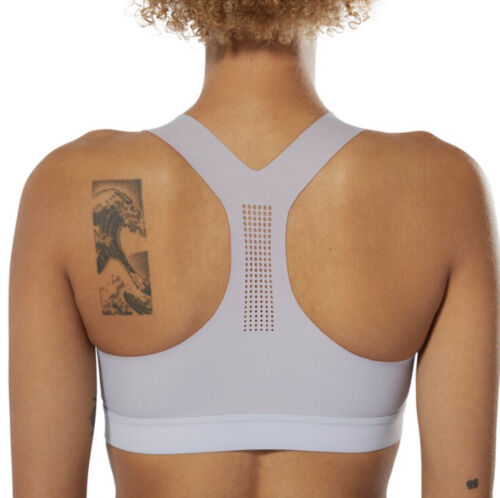 Reebok Women's Puremove Workout Sports Bra SMALL GRAY/ORANGE Retail $60 NEW