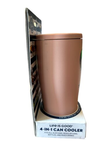 Can Cooler Life Is Good 4-in-1  Slim + Regular Cans Bottles Mixed Drinks Cool!!