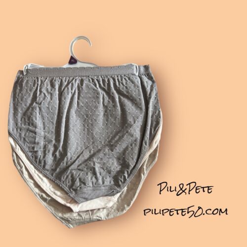 GLORIA VANDERBILT - 3 PCK SIZE XL~SOFT HIGH RISE WAIST PANTIES~ GREAT FIT!!