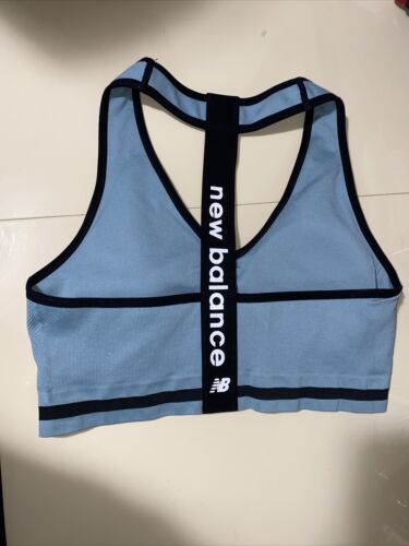 New Balance Medium Impact Sports Bra Style 112016 Smoke Blue Size XXL