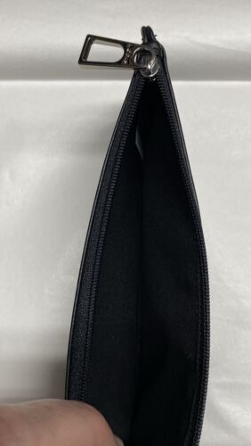 LODIS WALLET CREDIT CARD STACKER WITH ZIPPER POCKET BLACK GENUINE LEATHER