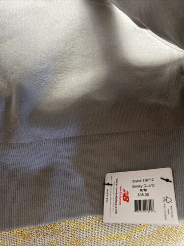 New Balance Medium Impact Sports Bra Smokey Gray Size M Removable Cup CUTE!