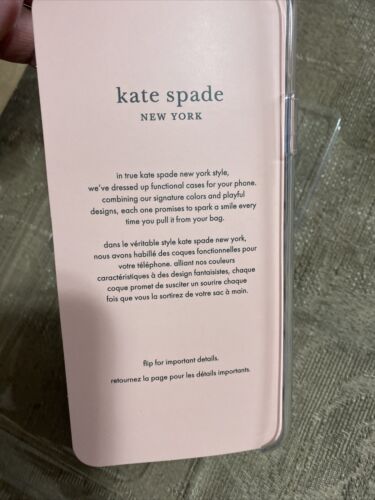 KATE SPADE PHONE CASE iPHONE 11 PRO MAX CLEAR W/TINY WHITE FLOWERS / GOLD FOIL