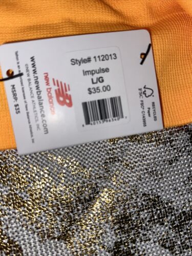 New Balance Medium Impact Sports Bra Style 112013 Impulse Orange/Black Size L