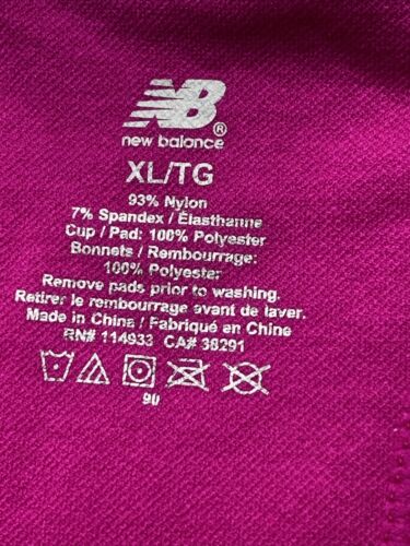 New Balance Medium Impact Sports Bra Peony/Black Style 111152  Size XL NEW