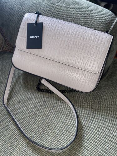 DKNY Sina MD Flap Shoulder Bag Crossbody Shoulder Handbag Embossed NWT UNIQUE!!!