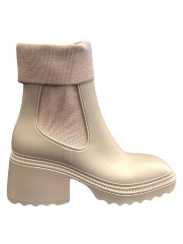 Circus By Sam Edelman~Kala Square Toe Women's Beige Boots 9M~Folded Cuff~UNIQUE!