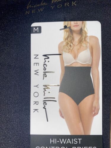 NICOLE MILLER~2 Pck~Hi-Waist Control Brief MEDIUM~TONES YOUR TUMMY~UNIQUE & SEXY