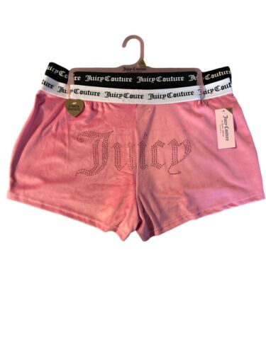 JUICY COUTURE MULTICOLOR  VELOUR RHINSTONES LOGO~JC1751~SLEEP SHORTS ALL SIZES