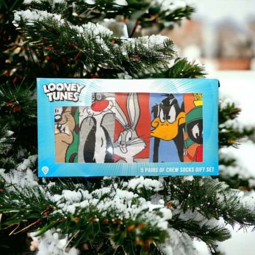 Looney Toons Characters 5 Pack of Crew Socks Size 6-12/ NEW~