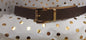 MICHAEL KORS BELT CHOCOLATE WITH MINI MK LOGO WITH GOLD BUCKLE NICE!!!