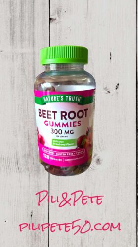Nature's Truth Beet Root, 300 Mg~Non GMO, Gluten Free, Vegan~120 Gummies~ GREAT!