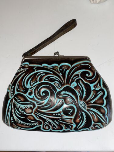 Patricia Nash Tooled Hand-Bag Wristlet Savena 100% Authentic MSRP$69.00