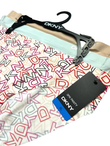 DKNY 3 Pack Bikini Panty-Women's-Sze XL- Laser Cut Style Logo & Solid Design-NWT