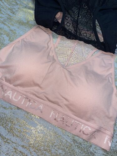 NÁUTICA 2PACK INTIMATES LACE COMFORT BRAS SIZE XLARGE RETAIL $42 BEAUTIFUL NEW
