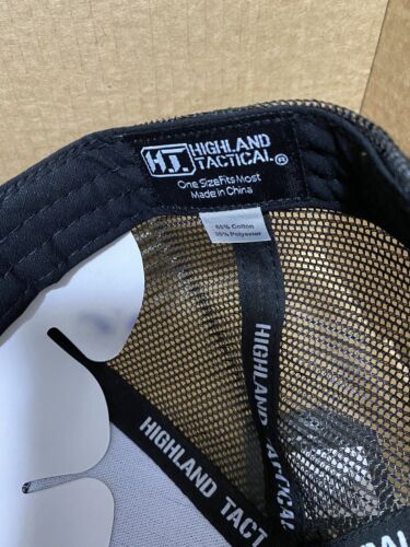 Highland Tactical Hat Black With US Flag Snap Adjustable Go USA!!!