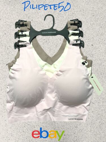 Lucky Brand Set Of 3~Seamless Laser Cut Bras LVD1905343~Sz.L~Multicolor ~UNIQUE