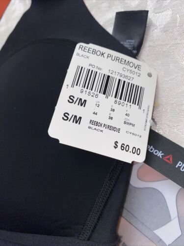 Reebok Women's Puremove Workout Sports Bra M/L BLACK/ORANGE Retail $60 NEW