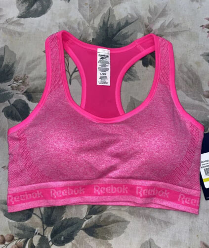 Reebok Sport Seamless Neon Knock￼ Out Pink￼ Bra  XLARGE Retail $40 NEW