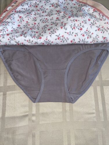 LAURA ASHLEY Intimates Cotton-Spandex Brief Panties~Size M~5 pair Style LS9221