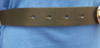 JUICY COUTURE BELT REVERSIBLE BLACK TO TAN WITH GOLD HEART BUCKLE BEAUTIFUL!!