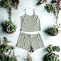 Calvin Klein Women's Carousel Logo Camisole & Short Pajama~Set Cotton XL~QP1391X