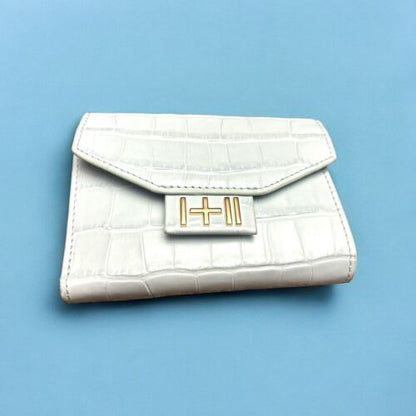 DYLAN KAIN~The Helena Wallet~Love Studio MLB+NYC~Powder Blue/Light Gold~DKSLG150